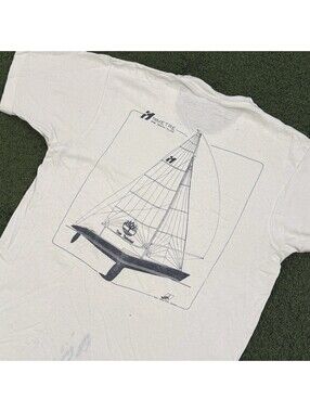 Vintage Timberland Team Timberland Sailing Graphic T Shirt USA Made Men’s L 90s